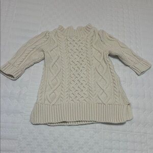 GAP Cream Cable Knit Turtleneck Sweater